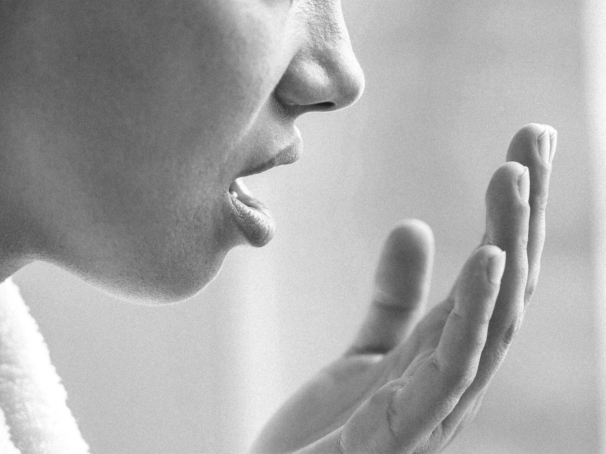 Selbsttest bei trockenem Mund